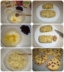 mandľovo-brusnicové cookies fotopostup