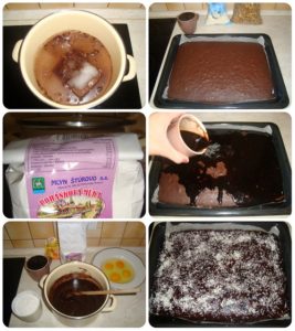 bezlepkový kakaový koláč fotopostup