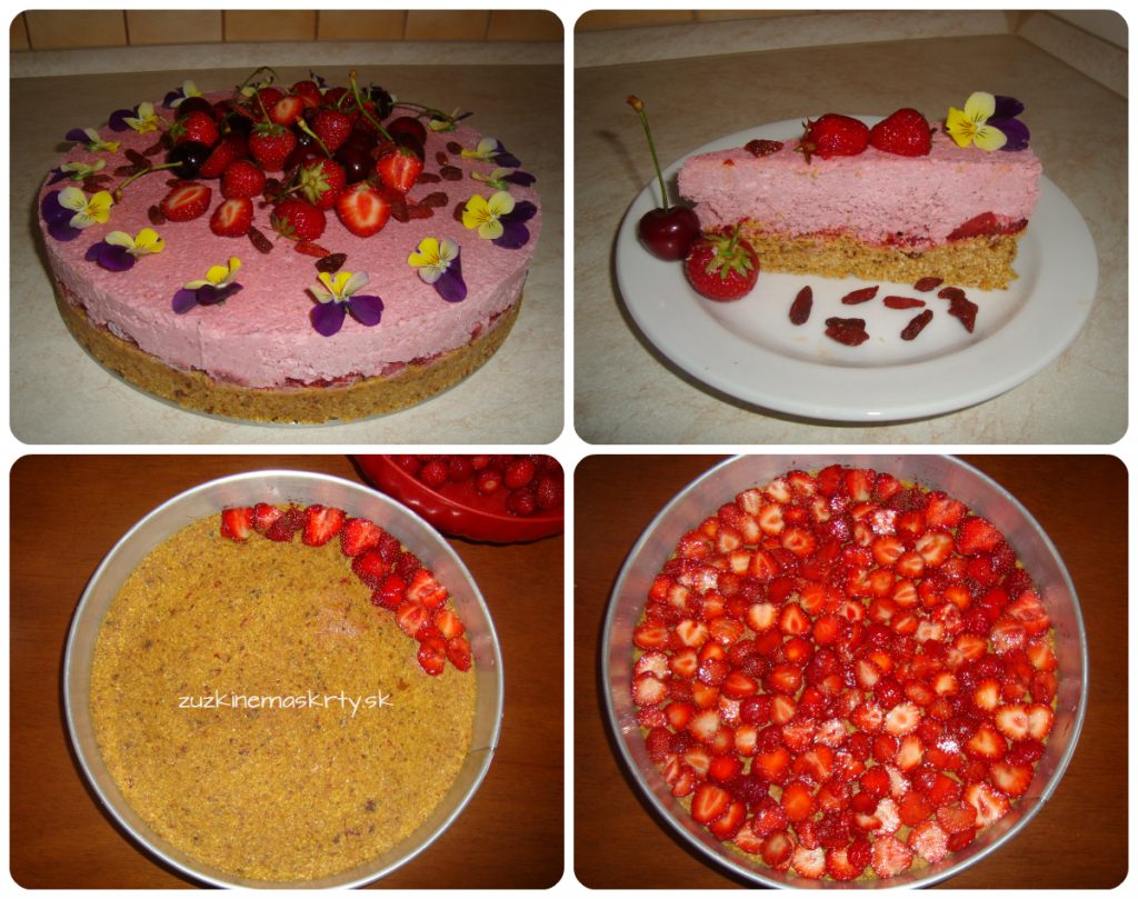RAW jahodová torta