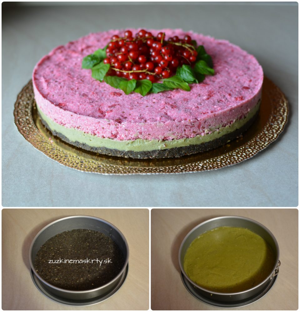 RAW torta ríbezľová s matcha čajom