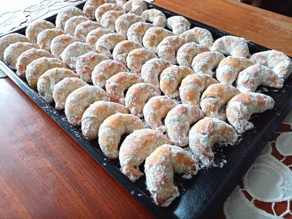 Smotanové plnené rožky